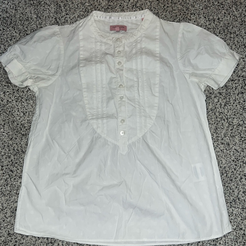 Ted Baker Short Sleeve Button Up Top